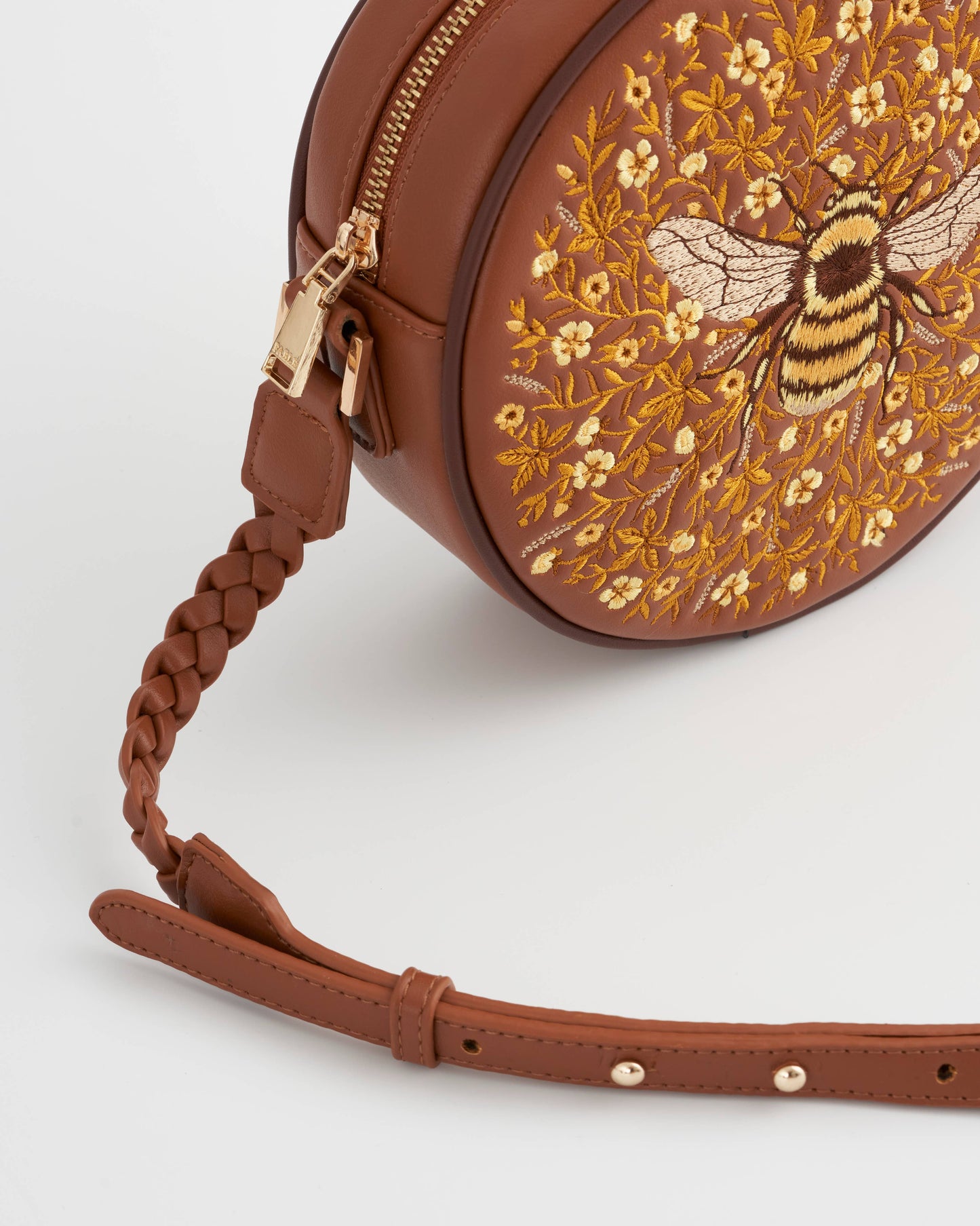 Bumble Bee Tan Circle Purse