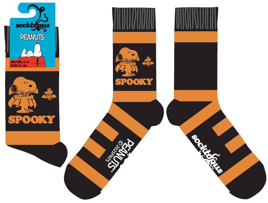 Peanuts Spooky Snoopy Crew Socks