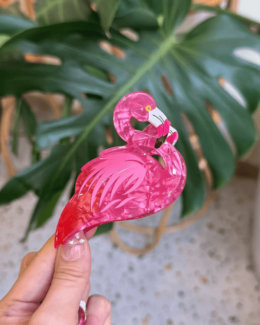 Flamingo Hair Claw - Pink Poodle Boutique - CLAW - FLAMINGO