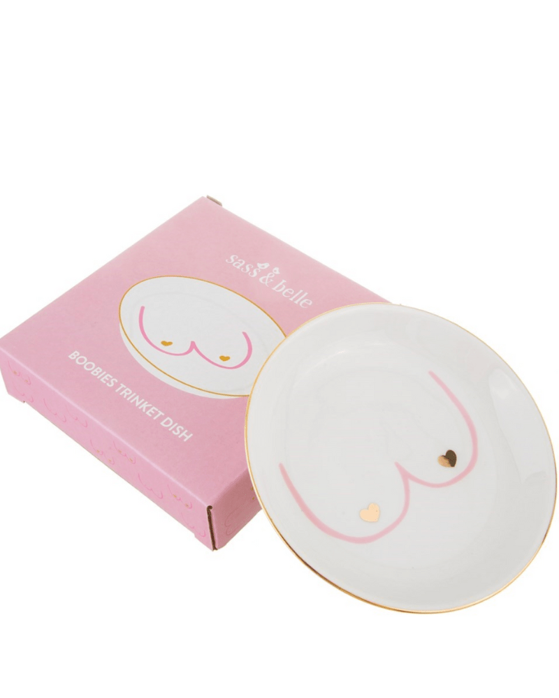 Girl Power Boobies Trinket Dish - Pink Poodle Boutique - XDC334