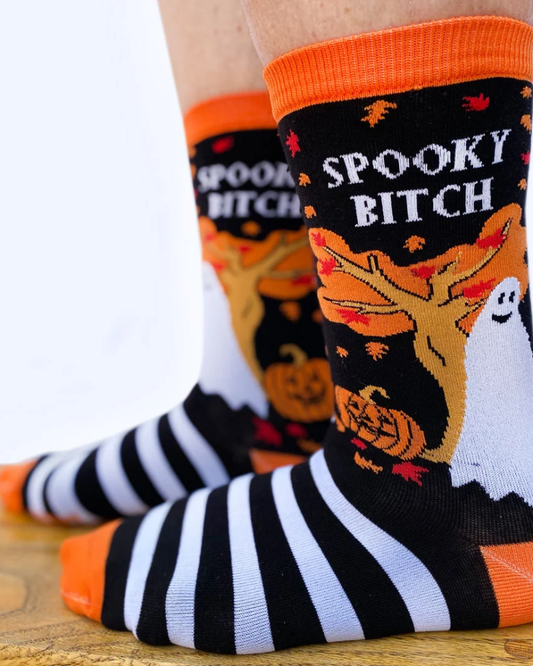 Spooky Bitch Halloween Crew Socks