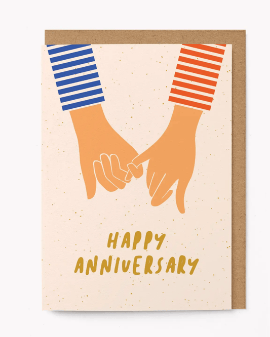 Happy Anniversary Hands Greeting Card - Pink Poodle Boutique - TOFY39