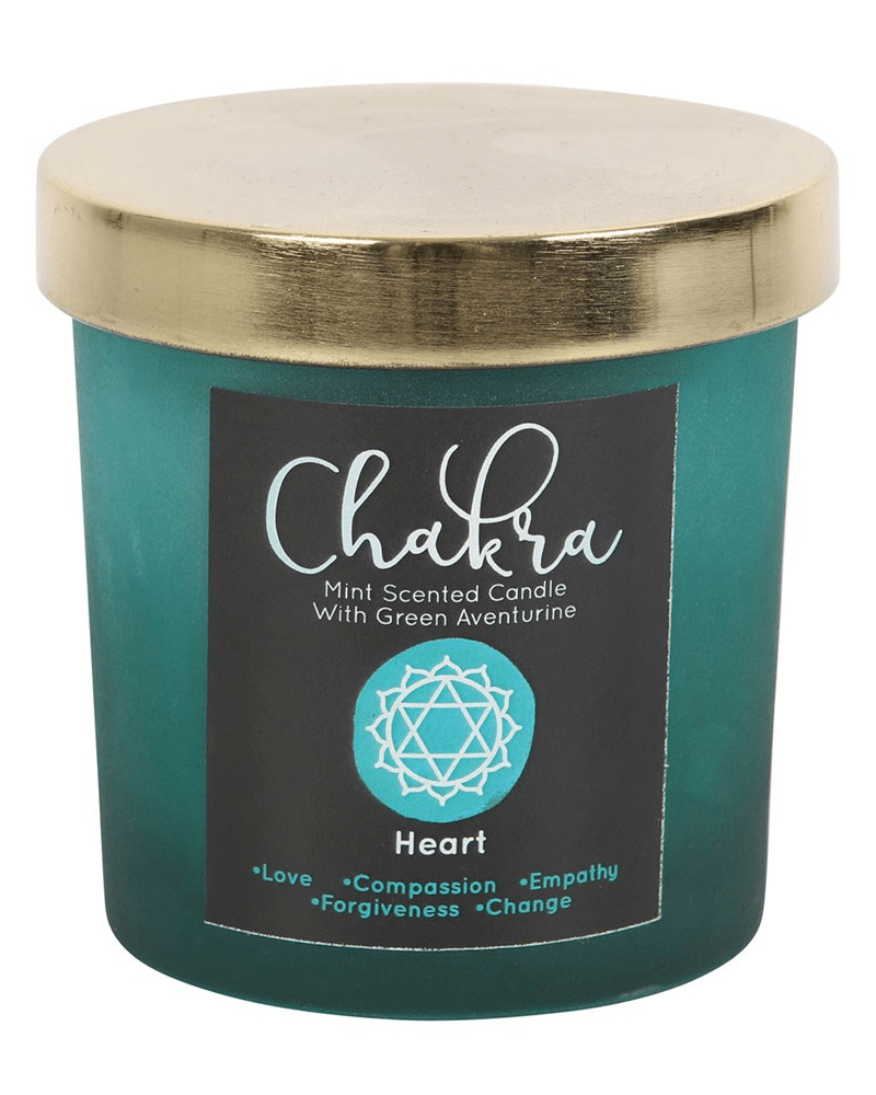 Heart Chakra Mint Crystal Chip Candle - Pink Poodle Boutique - CK - 29223