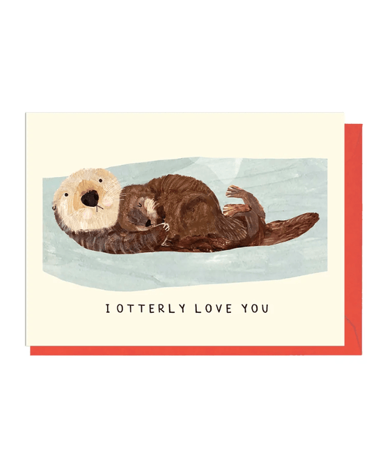 I Otterly Love You Greeting Card - Pink Poodle Boutique - 