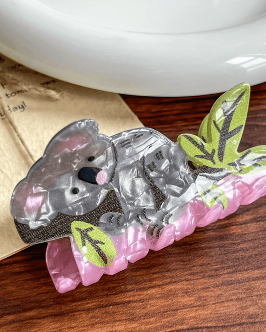 Koala Bear Hair Claw - Pink Poodle Boutique - CLAW - KOALA