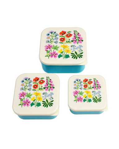 Wild Flower Snack Boxes Set of 3