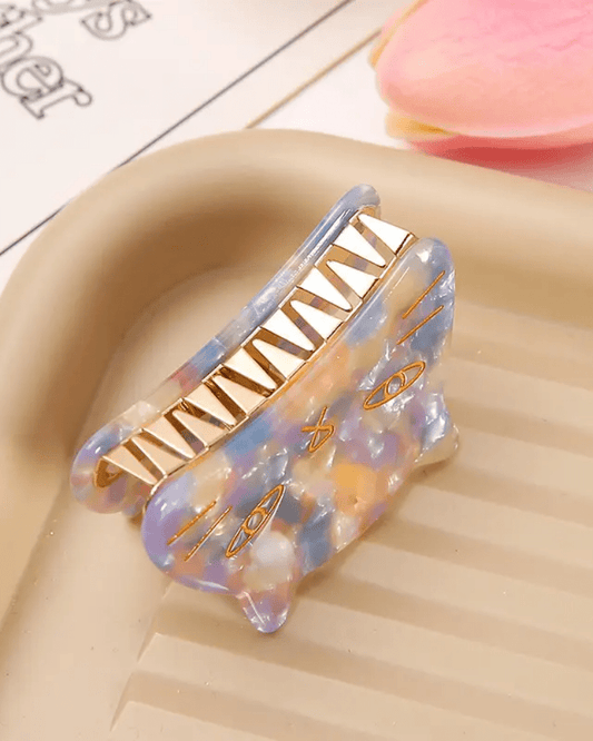 Marbled Cat Face Hair Claws - Pink Poodle Boutique - CLAW - CAT PURPLE