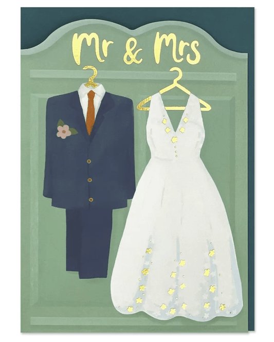 Mr & Mrs Wedding Card - Pink Poodle Boutique - 5060517839277