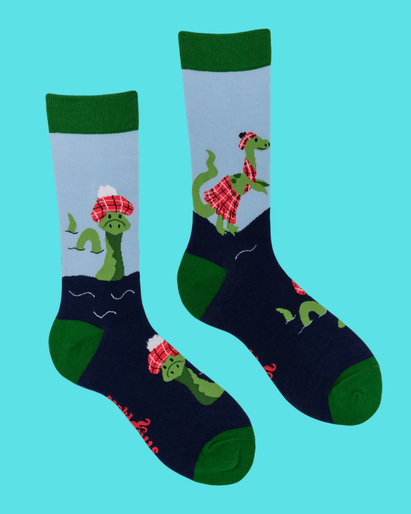 Nessie Tartan Hat Crew Socks - Pink Poodle Boutique - S2982S
