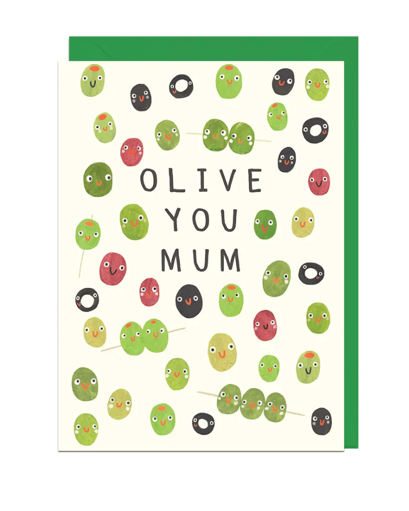 Olive You Mum Greeting Card - Pink Poodle Boutique - 