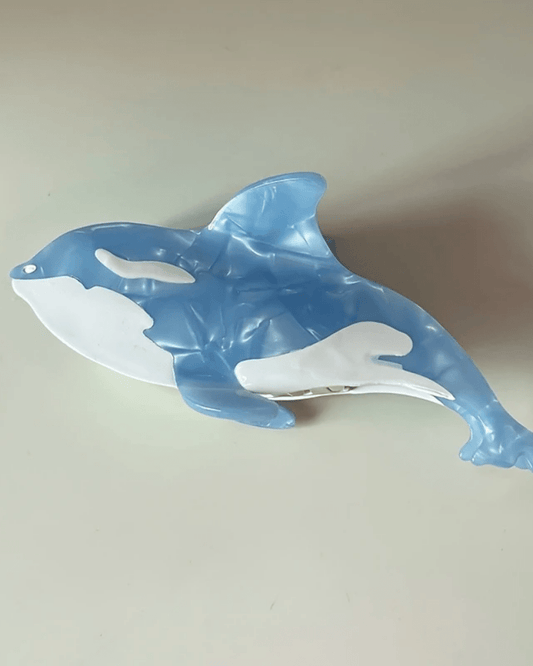 Orca Killer Whale Hair Claw - Pink Poodle Boutique - CLAW - ORCA