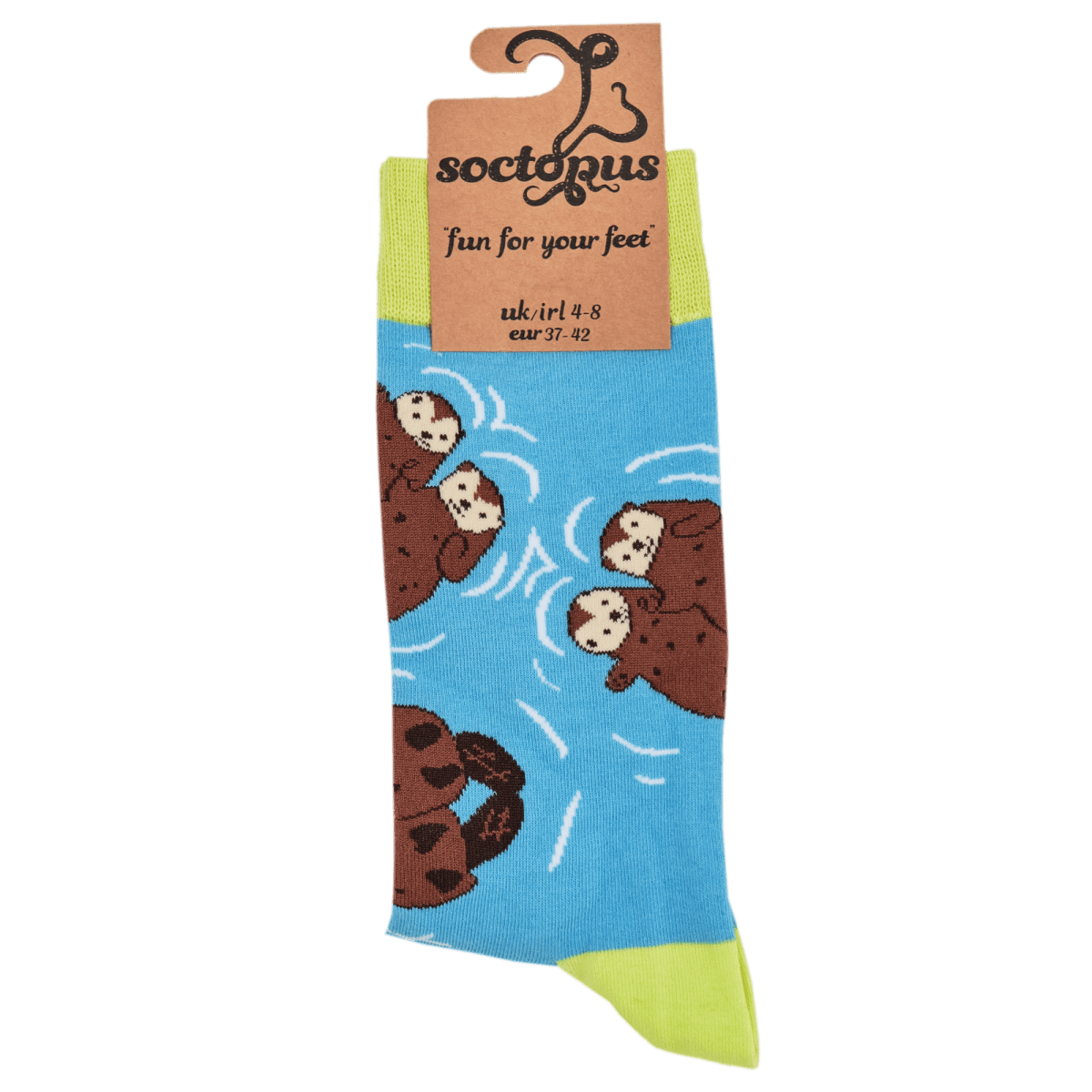 Otterly in Love Crew Socks - Pink Poodle Boutique - S2051S - AQUA