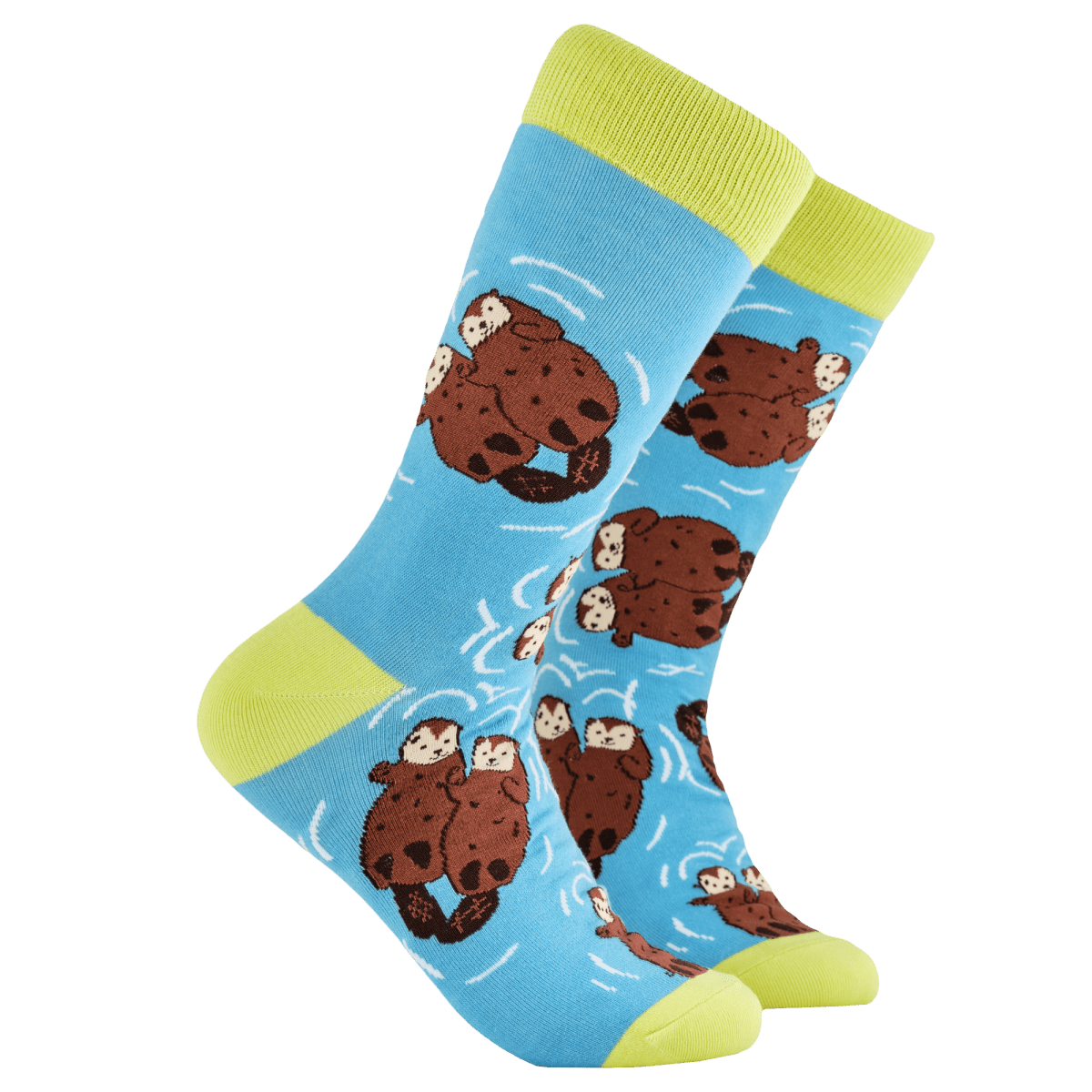 Otterly in Love Crew Socks - Pink Poodle Boutique - S2051S - AQUA