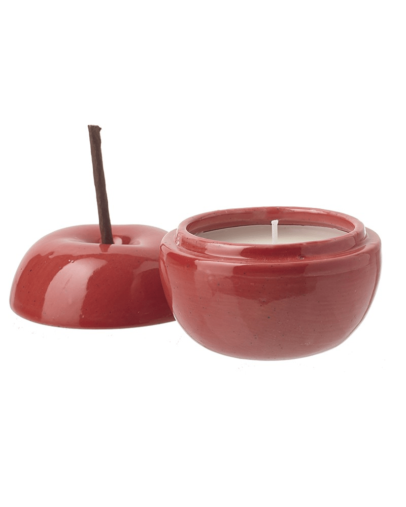 Porcelain Red Apple Candle Pot - Pink Poodle Boutique - CODE185