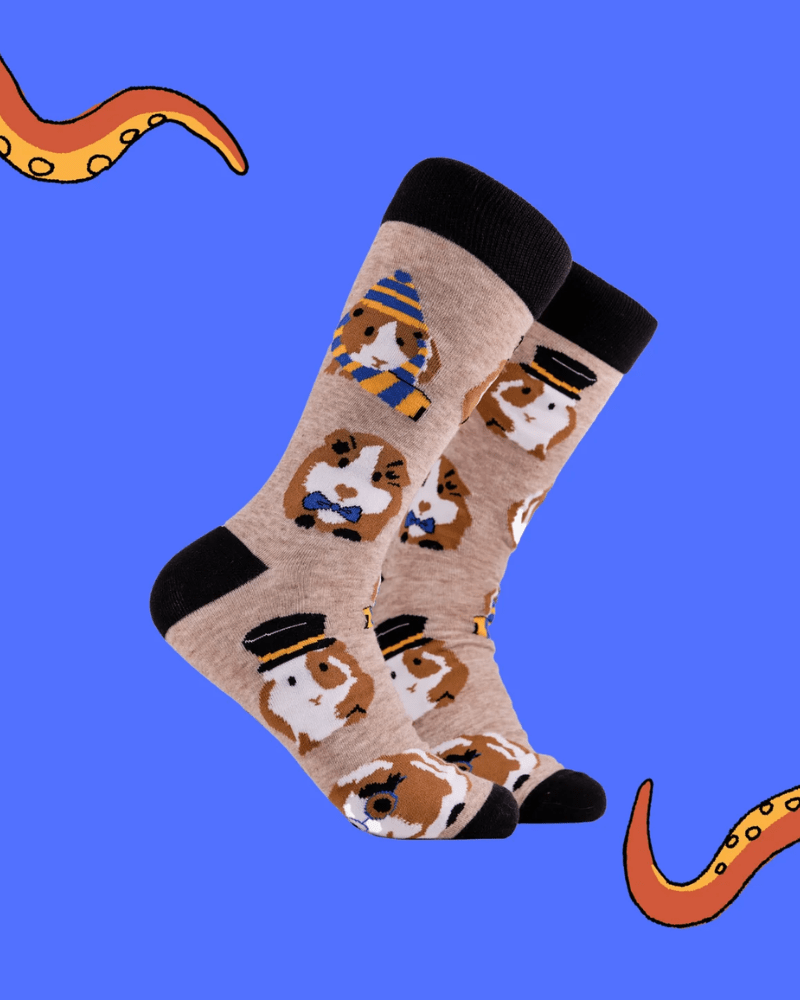 Posh Pigs Guinea Pig Crew Socks - Pink Poodle Boutique - 