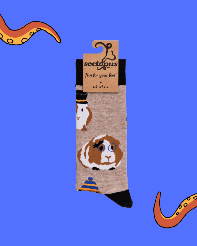 Posh Pigs Guinea Pig Crew Socks - Pink Poodle Boutique - 