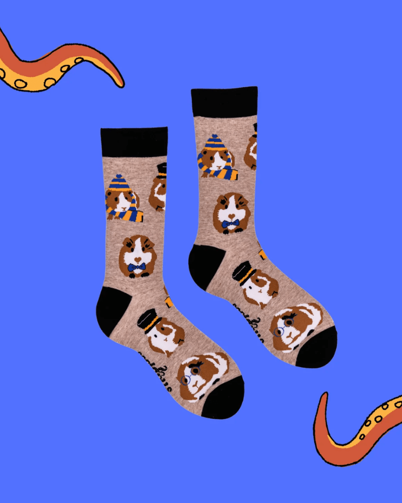 Posh Pigs Guinea Pig Crew Socks - Pink Poodle Boutique - 