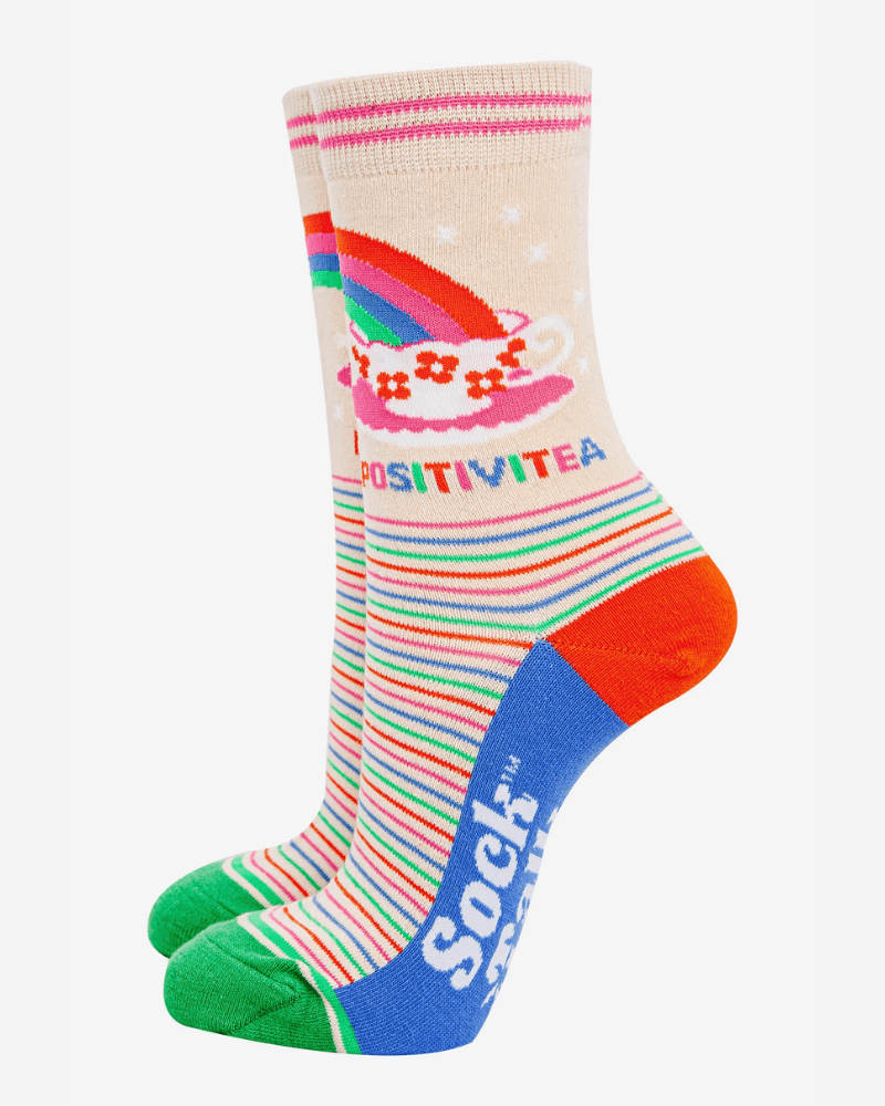 Positivitea Combed Cotton Socks - Pink Poodle Boutique - 4535POSTEAMU