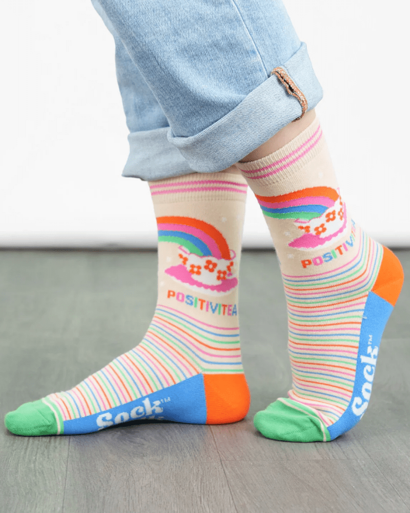 Positivitea Combed Cotton Socks - Pink Poodle Boutique - 4535POSTEAMU