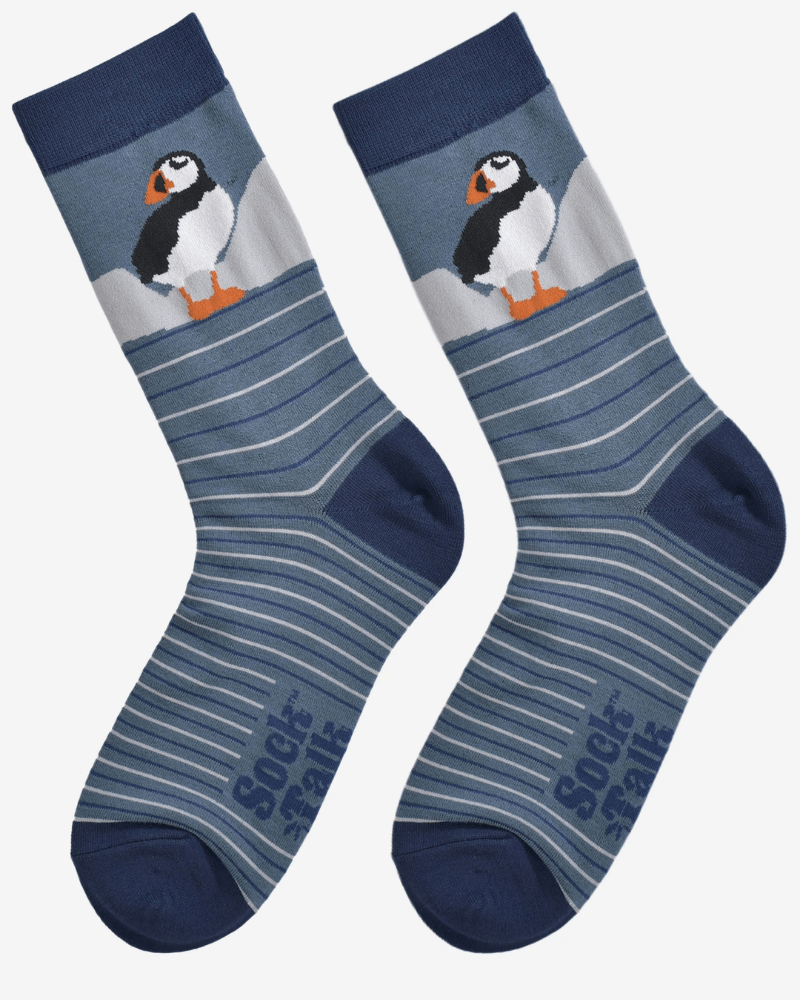 Puffin Stripe Bamboo Socks - Pink Poodle Boutique - 4515PUSTTE