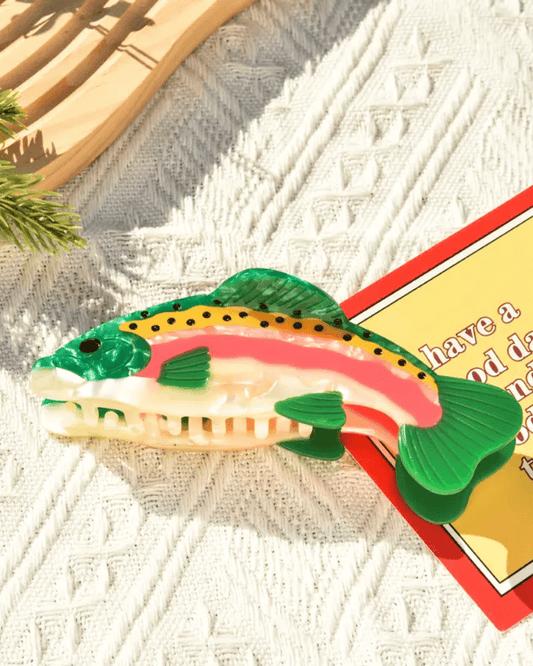 Rainbow Fish Hair Claw - Pink Poodle Boutique - CLAW - FISH