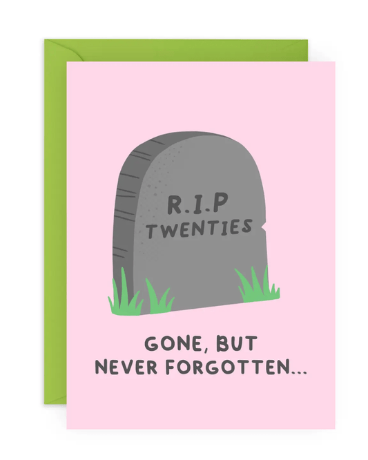 RIP Twenties Birthday Card - Pink Poodle Boutique - CF51