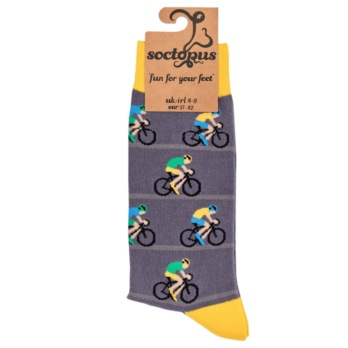 Road Race Cycling Crew Socks - Pink Poodle Boutique - S2056S - GREY