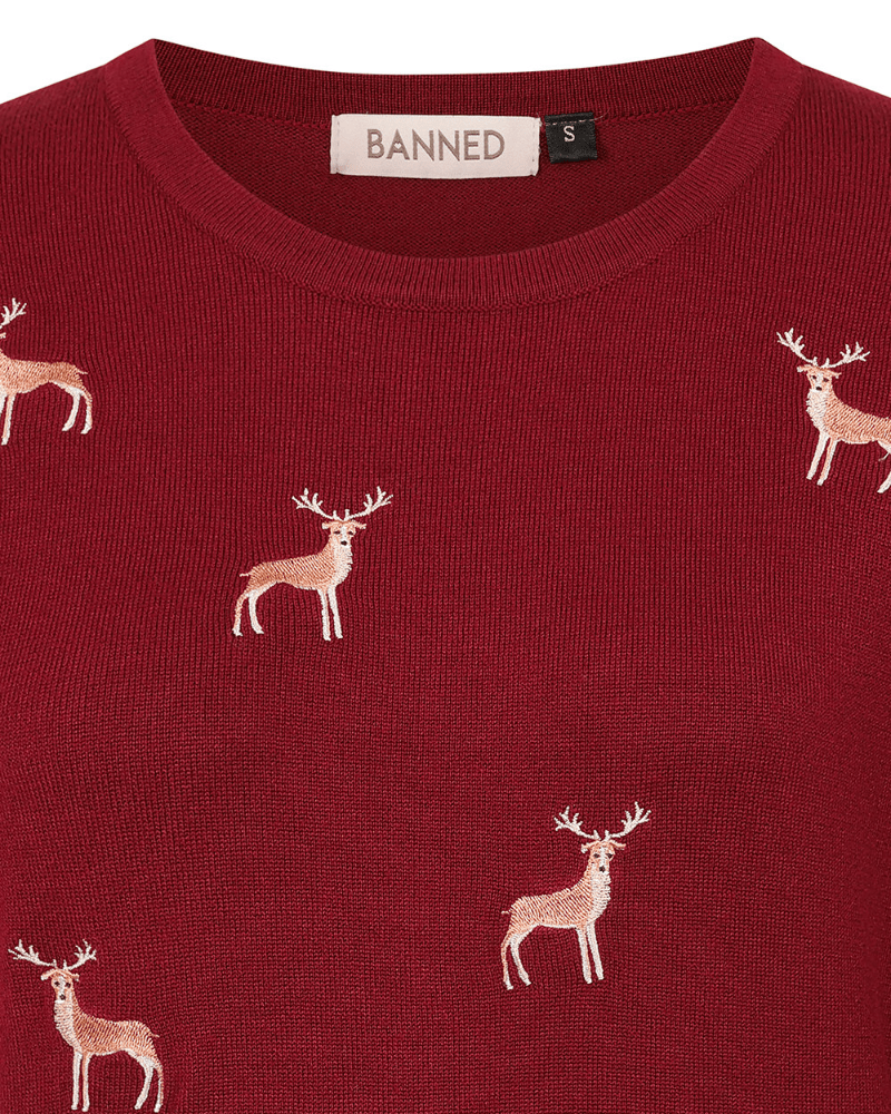 Ruby Sweet Deer Jumper - Pink Poodle Boutique - JP57131 - S