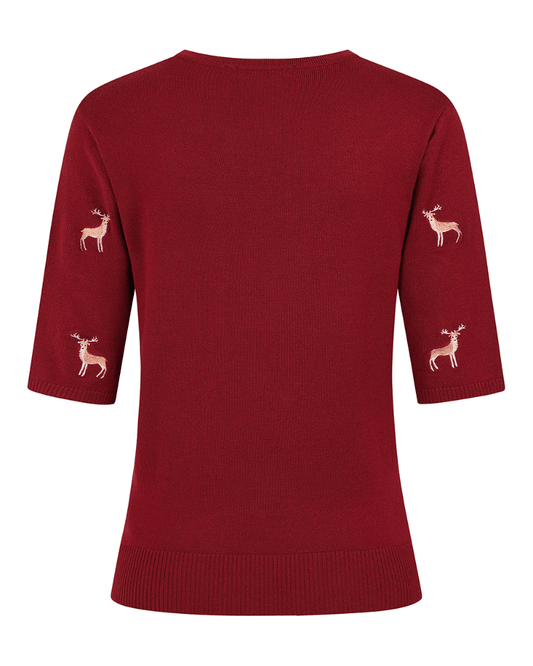 Ruby Sweet Deer Jumper - Pink Poodle Boutique - JP57131 - S