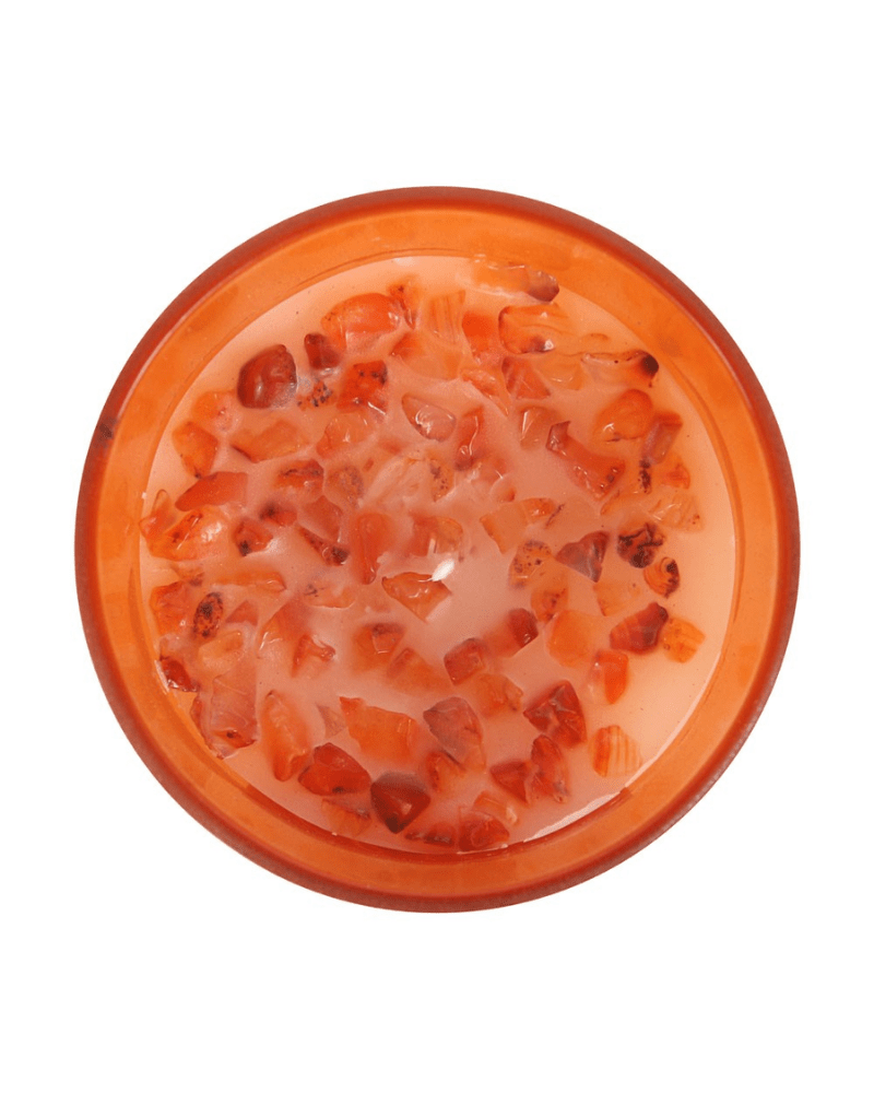 Sacral Chakra Orange Crystal Chip Candle - Pink Poodle Boutique - CK - 29523