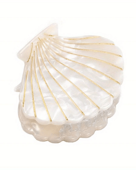 Small Sea Shell Hair Claws - Pink Poodle Boutique - CLAW - SHELL WHITE