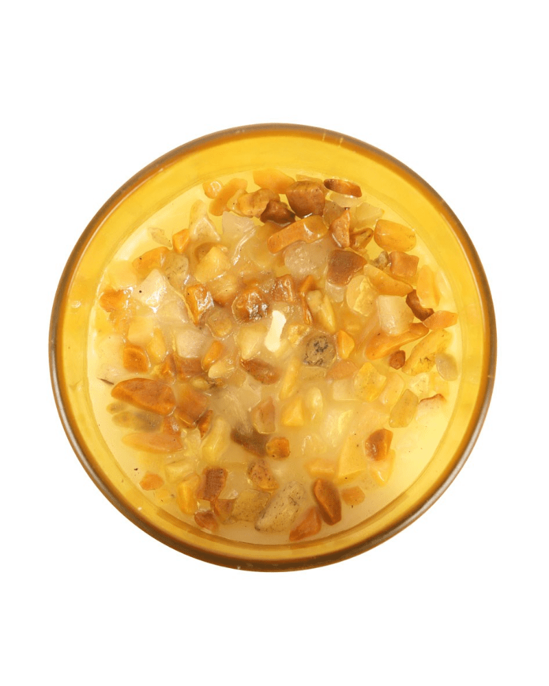 Solar Nexus Chakra Lemon Crystal Chip Candle - Pink Poodle Boutique - CK - 29323