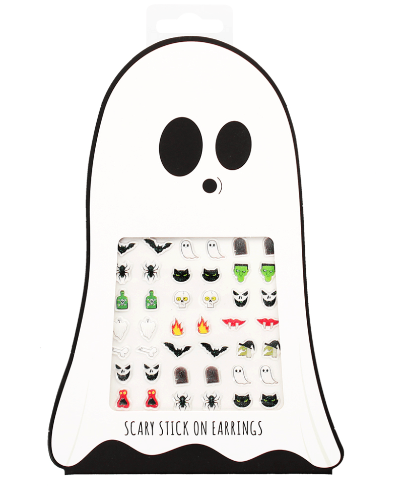 Spooky Halloween Stick on Earrings - Pink Poodle Boutique - 31272