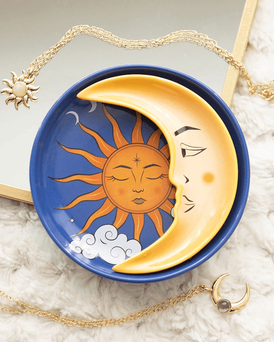 Sun & Moon Celestial Stacking Trinket Dish - Pink Poodle Boutique - CS-27524