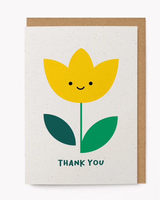 Thank You Daffodil Greeting Card - Pink Poodle Boutique - CUTE42