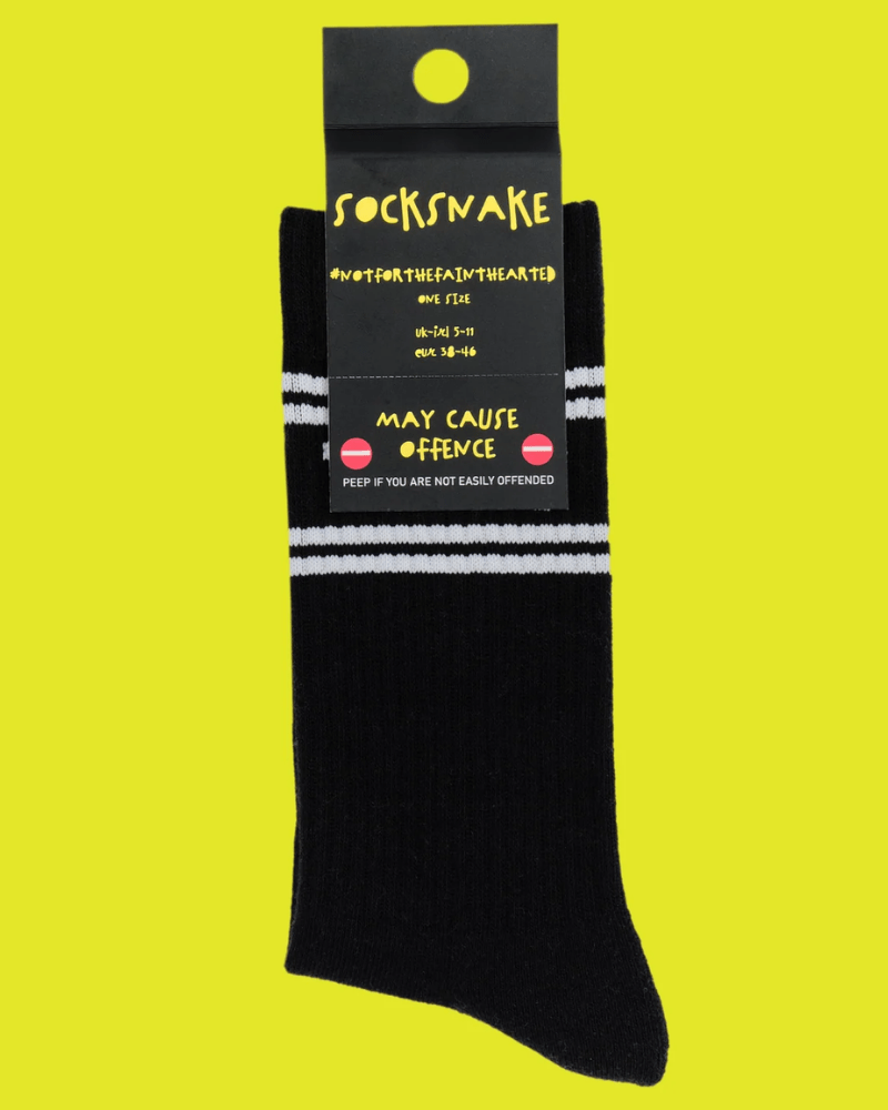 Twat Sweary Sport Socks Black & White - Pink Poodle Boutique - SS005OS