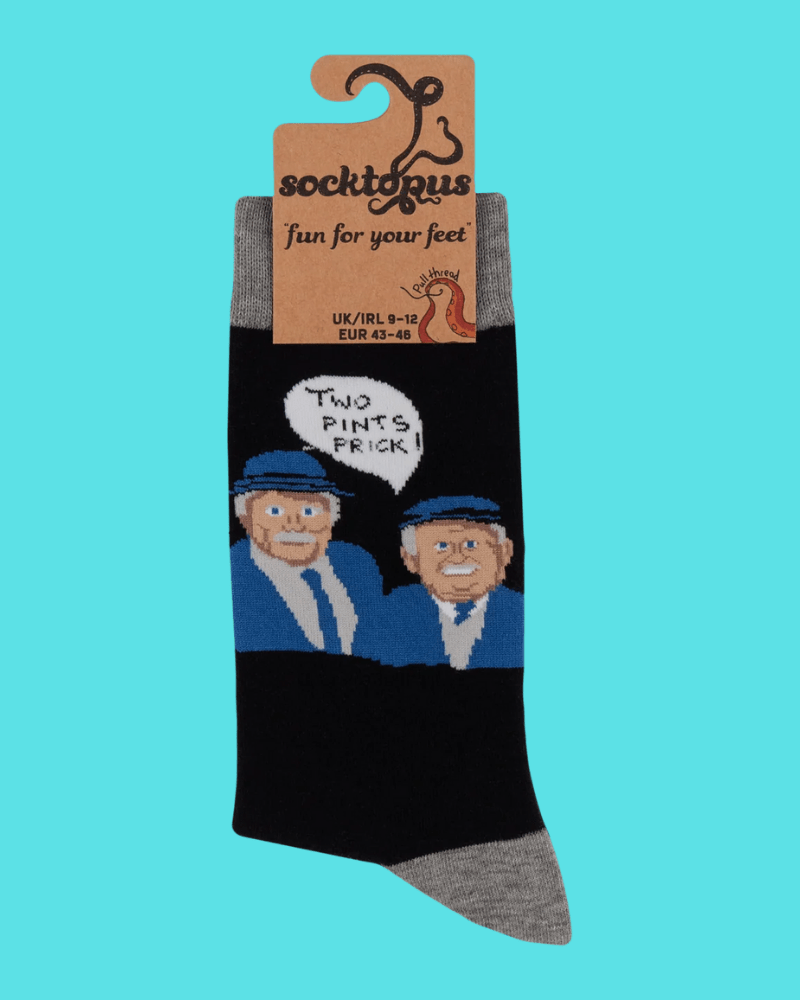 Two Pints Prick Still Game Crew Socks - Pink Poodle Boutique - S2981L
