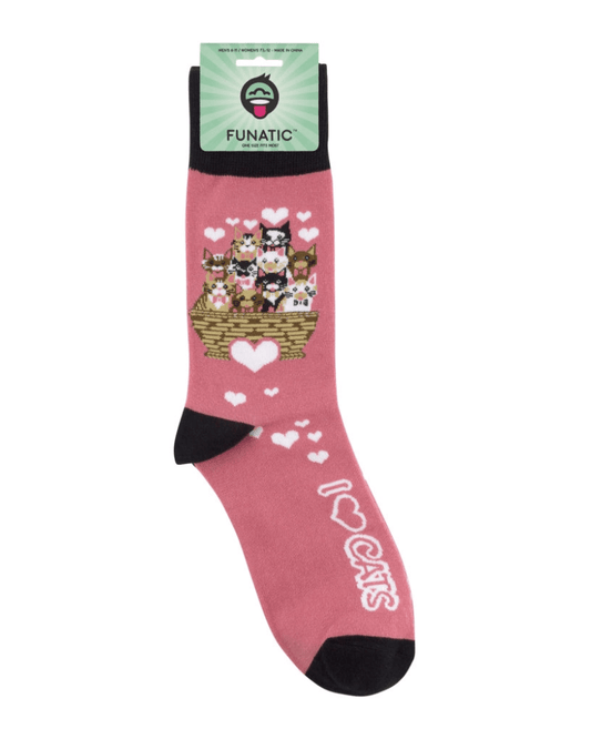 Unisex I Love Cats Socks - Pink Poodle Boutique - 1170083