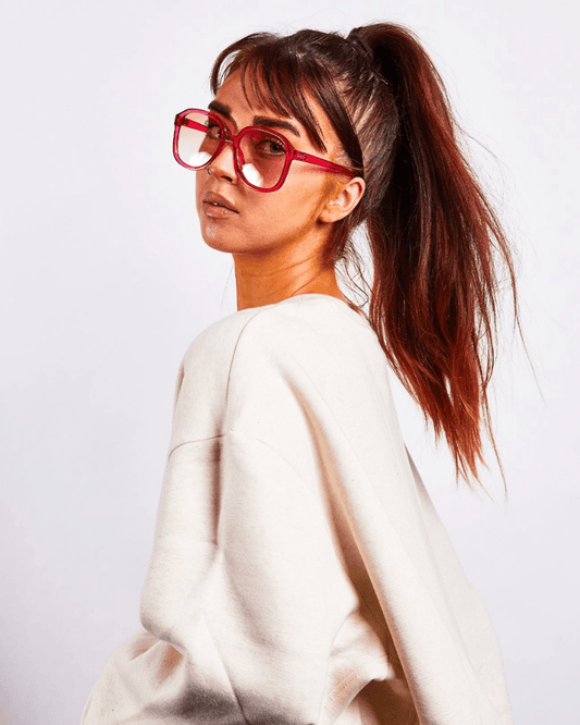 Vintage Style Oversized Sunglasses With Ombre Lenses In Pink - Pink Poodle Boutique - SG2316009