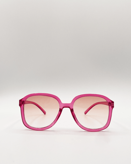 Vintage Style Oversized Sunglasses With Ombre Lenses In Pink - Pink Poodle Boutique - SG2316009
