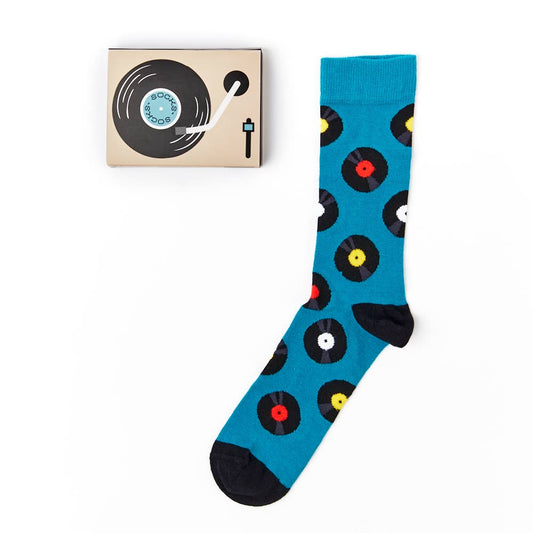Vinyl Gift Box Crew Socks - Pink Poodle Boutique - URB00264