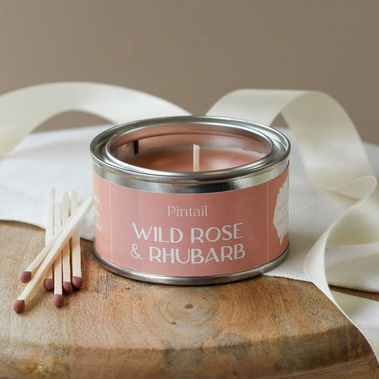 Wild Rose and Rhubarb Paint Pot Candle - Pink Poodle Boutique - WILD ROSE _RHUBARB