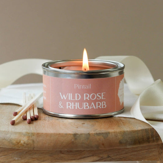 Wild Rose and Rhubarb Paint Pot Candle - Pink Poodle Boutique - WILD ROSE _RHUBARB