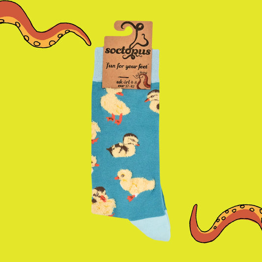 Women's Fluffy Duckling Socks - Pink Poodle Boutique - 