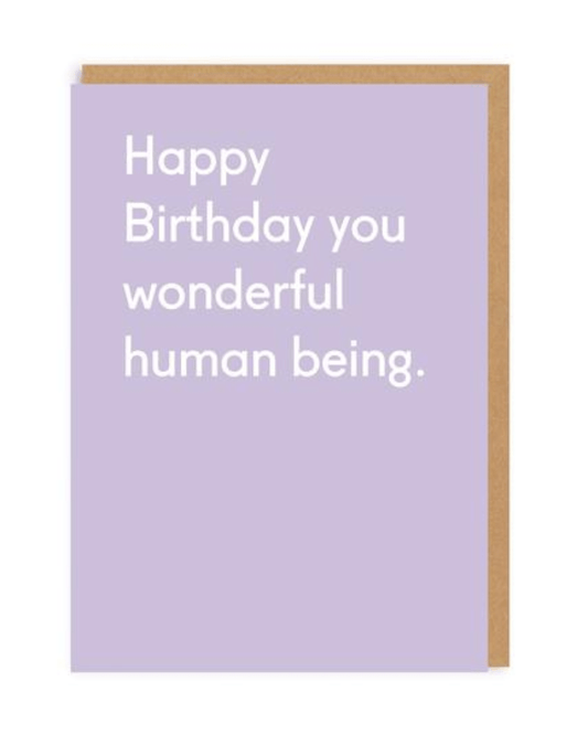 Wonderful Human Being Greeting Card - Pink Poodle Boutique - 