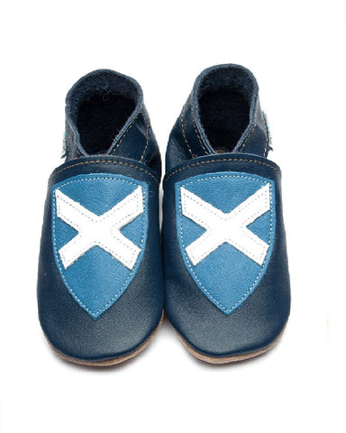 Saltire Soft Leather Baby Shoes By Inch Blue