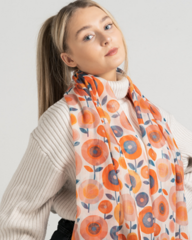 In Bloom Bold Floral Scarf