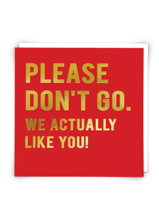 Don't Go Card