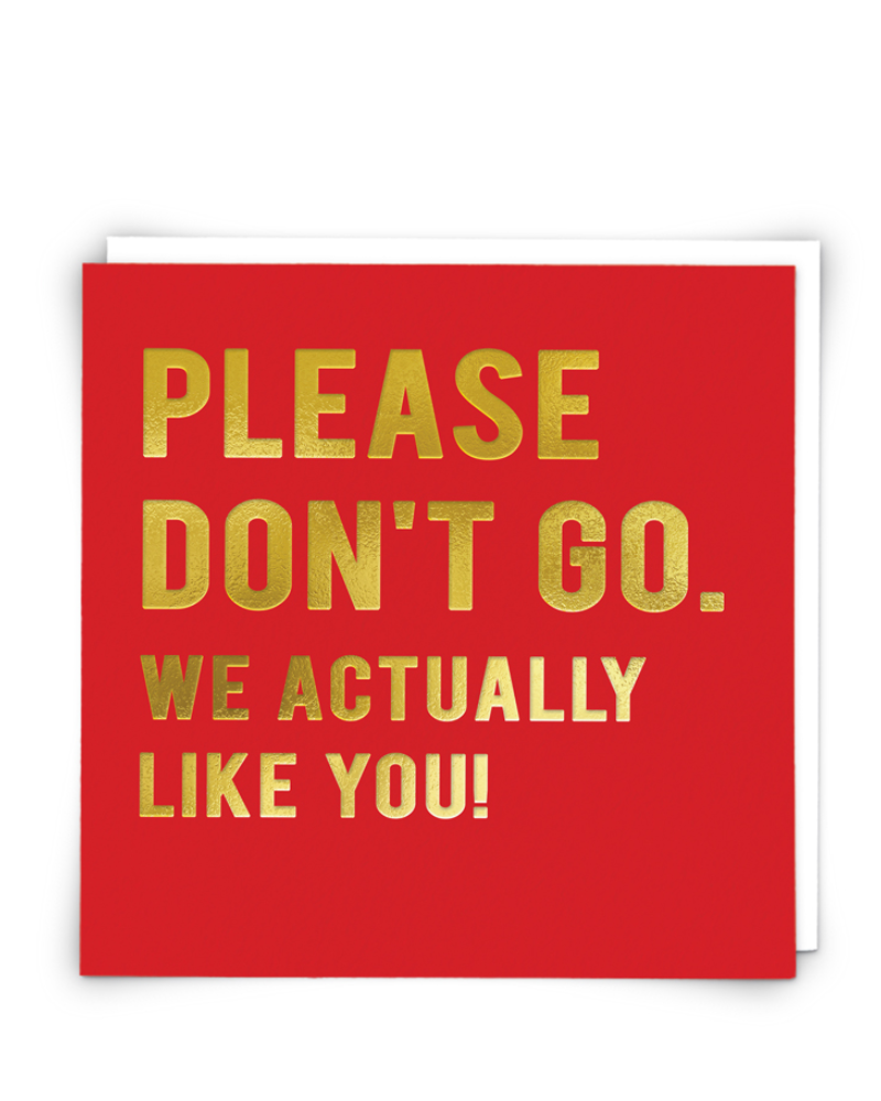 Don't Go Card