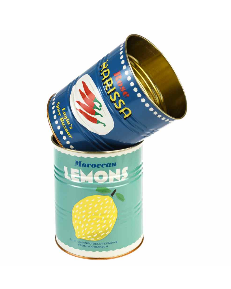 Lemon And Harissa Storage Tins Set Of 2